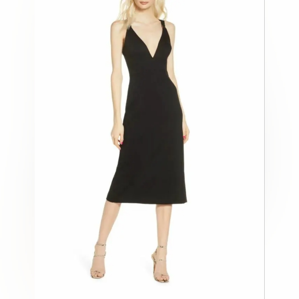 Finders Keepers | Effy Sheath Midi Dress Black Sm